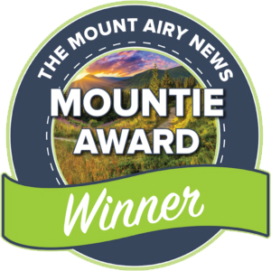 Mount Airy News Mountie Award winner badge