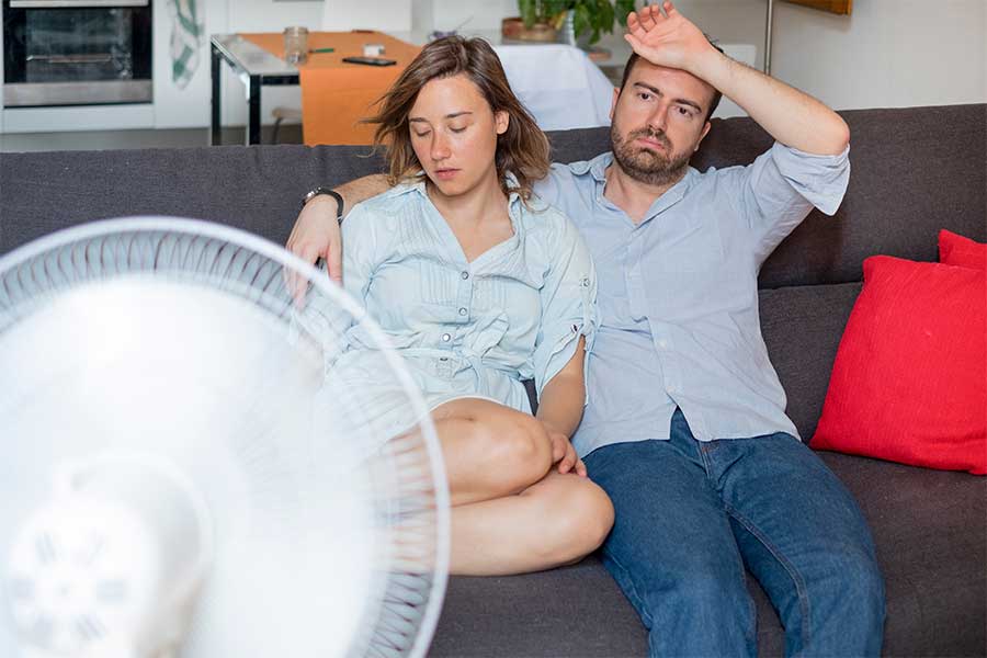 High indoor humidity signaling need for dehumidifier repair
