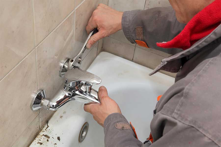 Faucet repair in Mount Airy home