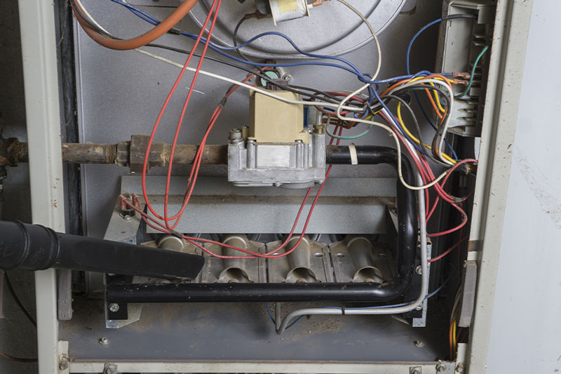 Residential furnace maintenance by HVAC tech in Mount Airy NC